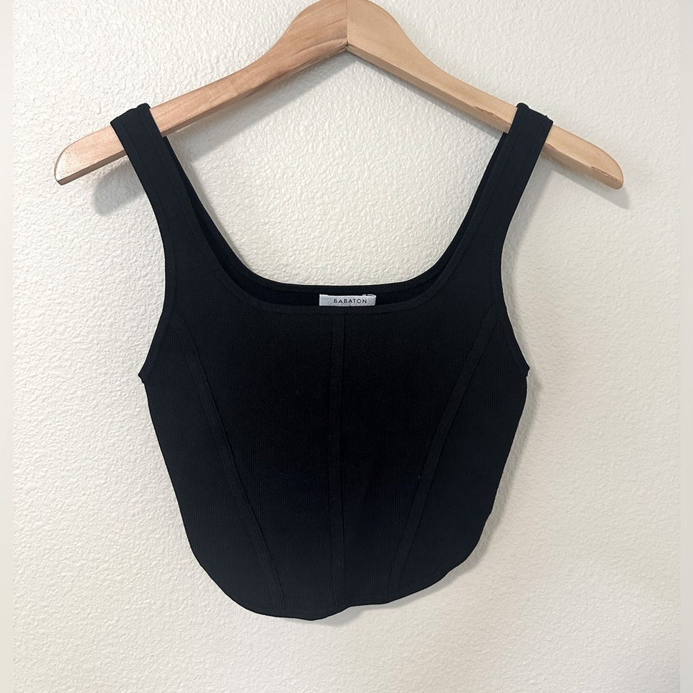 Aritzia Babaton Sculpt Knit Bustier Tank